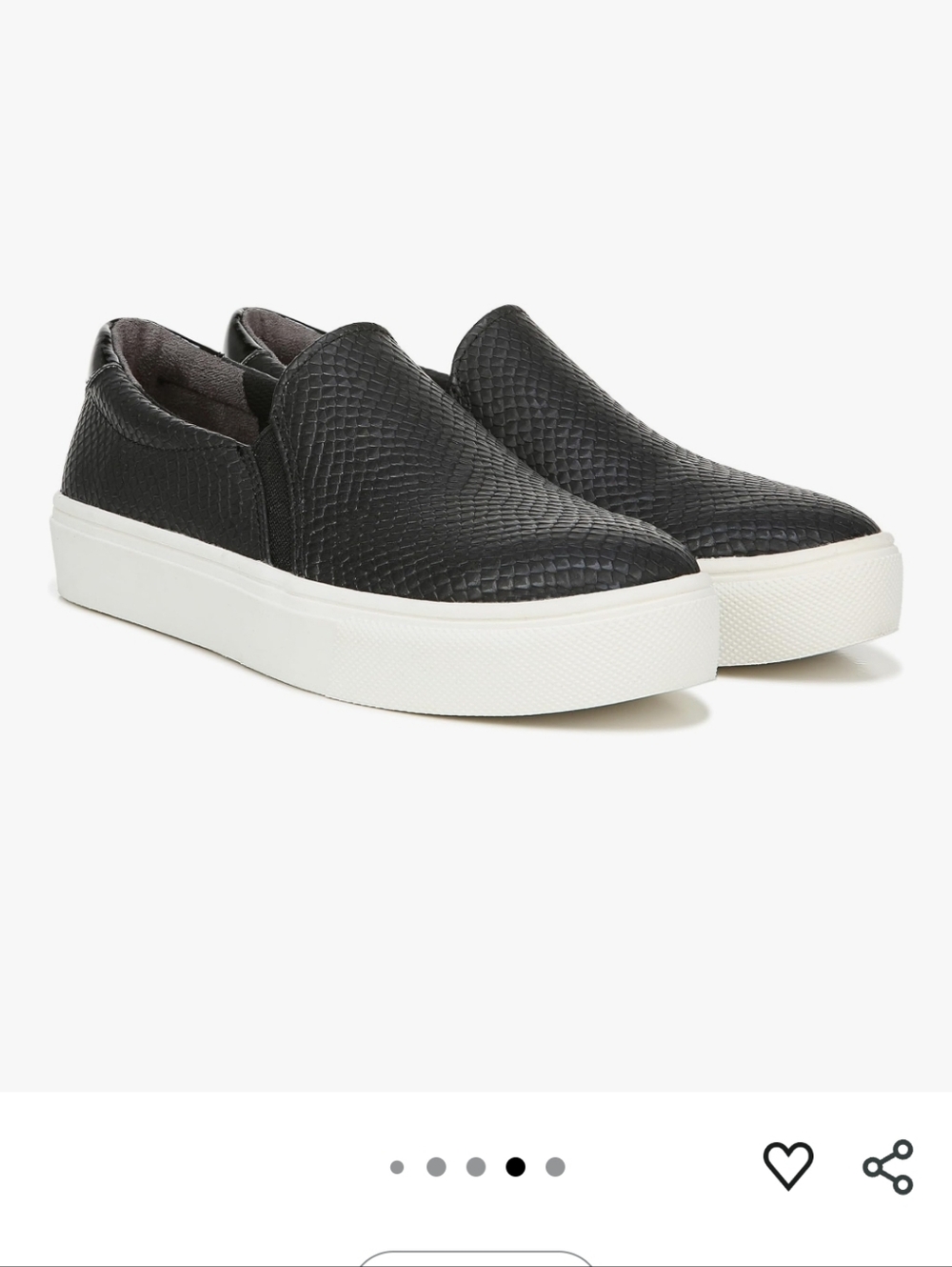 Dr. Scholl's Nova Black Snake Slip On Sneakers 7